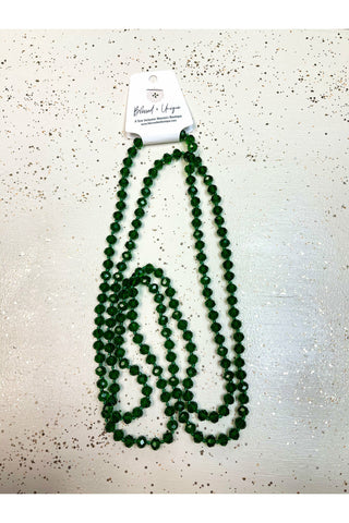 BLESSED AND UNIQUE BEADED NECKLACE- CLEAR GREEN