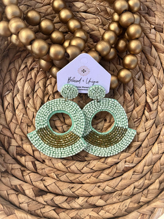 Milana Mint Sea Bead Earrings