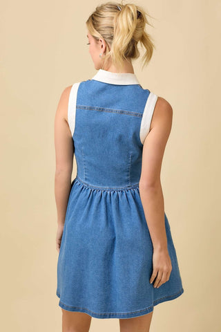 Danna Denim Sleeveless Mini Dress