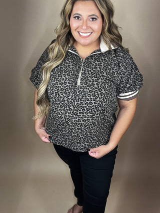Lainey Leopard Puff Sleeve Top
