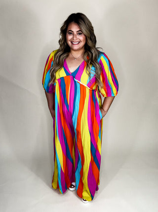 Sarin Multi Colored Striped Jumpsuit
