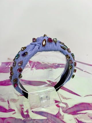 Kali Lavender Multi Jewel Knotted Headband