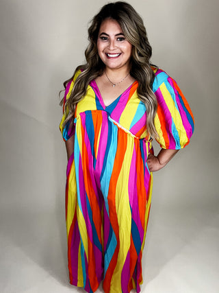 Sarin Multi Colored Striped Jumpsuit