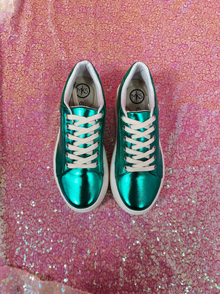 Ivy Metallic Green Sneakers
