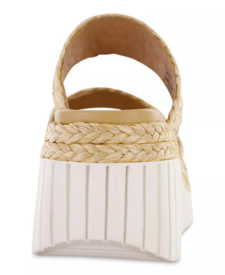Zayla Raffia Wedge Slide Sandals