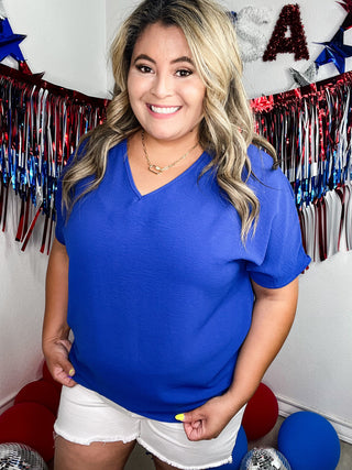 Ruth's Confidence Top- Royal Blue