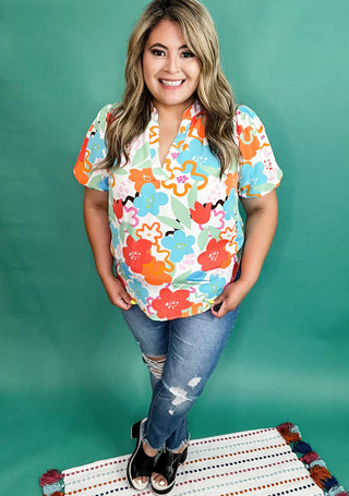 Island Time Bold Floral Top