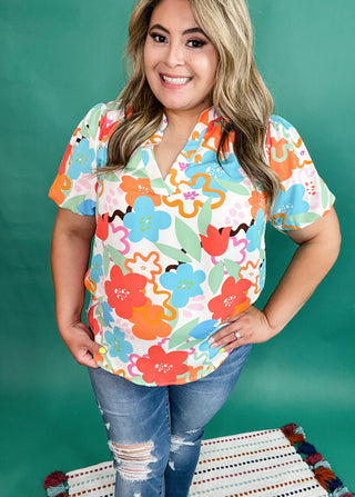 Island Time Bold Floral Top