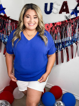 Ruth's Confidence Top- Royal Blue