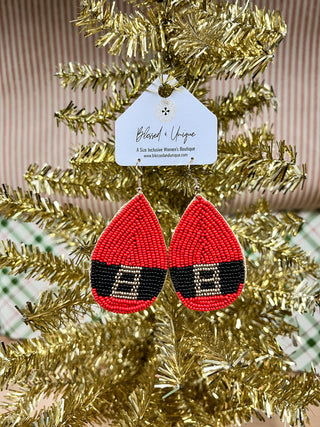 Santa Beaded Earrings