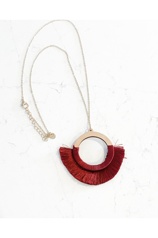 Ruth Necklace- Burgundy