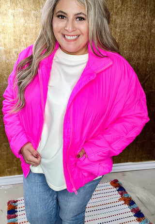 ABC Hot Pink Puffer Jacket
