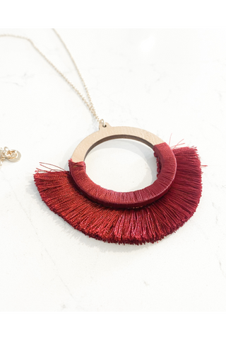 Ruth Necklace- Burgundy