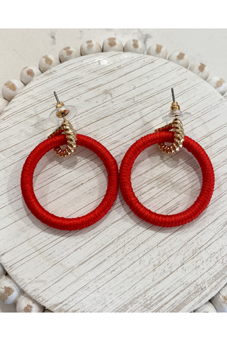 Veda Earrings- Red