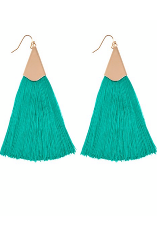 Trina Tassel Earrings- Turquoise